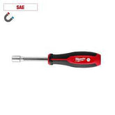 Milwaukee HollowCore Series 48-22-2553 Nut Driver, 11/32 in Drive, 7.2 in OAL, Tri-Lobe Handle, Red Handle, Magnetic